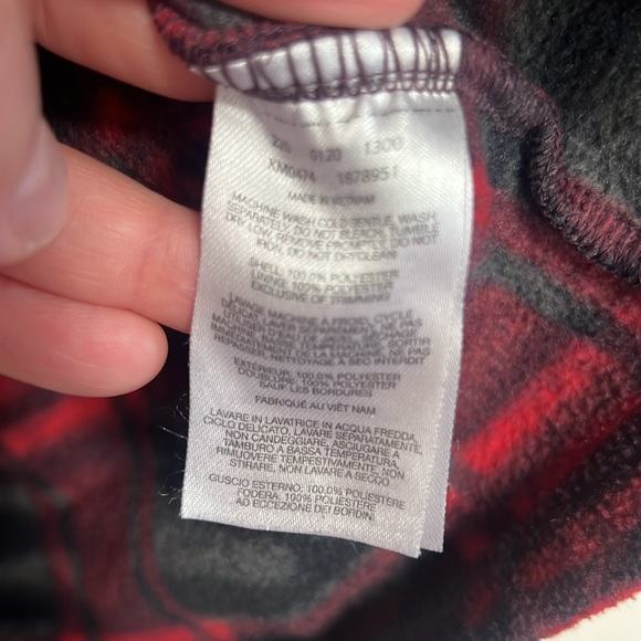 Columbia Bugaboo Buffalo Camo Plaid Red and Black Plaid Zip up Jacket sz Medium - Picture 10 of 11